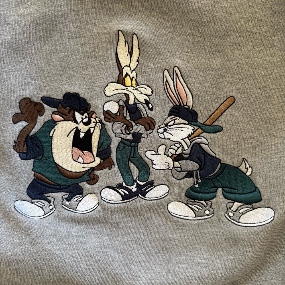ACME Vintage Looney Tunes Backlot Baseball Sweatshirt Jacket